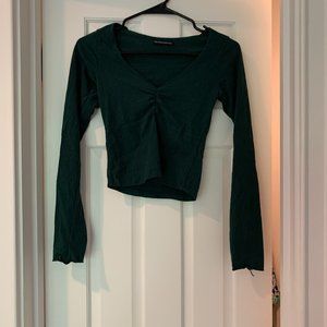 BRANDY MELVILLE LONG SLEEVE GREEN TOP